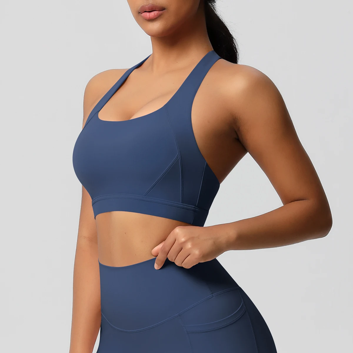 Sexy Yoga vest Gym Sports Yoga Underwear  Training Sleeveless Sport Gym Tops Women Fitness Crop Top Shockproof Sports Bras