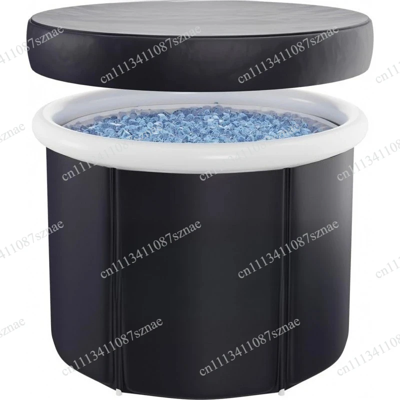Portable Ice Bath Tub with Cover for Athletes, Multiple Layered Ice Bucket for Cold Plunge Therapy Application