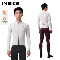 INBIKE New Fleece Cycling Clothing Men's Autumn and Winter Warm Long-sleeved Road Bicycle Jacket Outdoor Sports Shirt