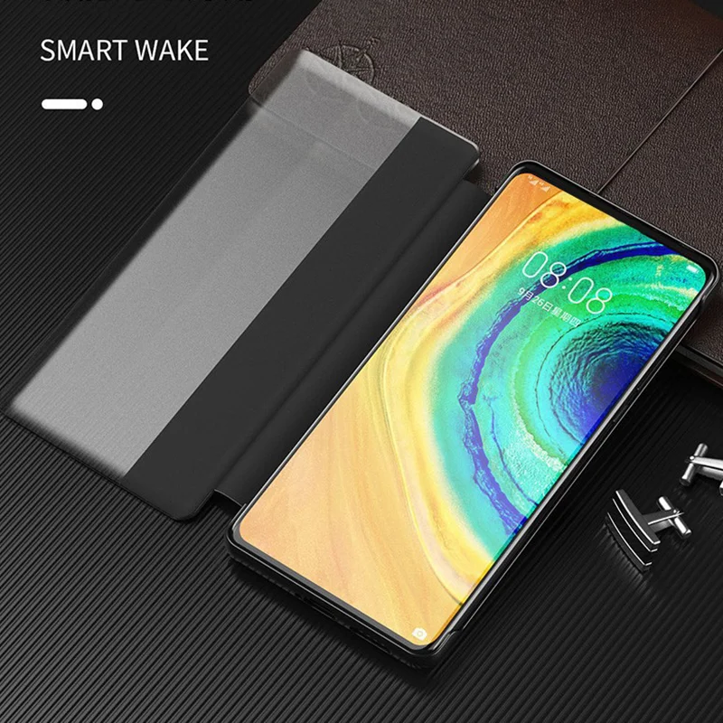 View Windows Hülle für Samsung Galaxy S26 S25 S24 S23 S22 S21 S20 Note 20 Ultra Plus PU-Leder Smart Flip Stoßfeste Schutzhülle – Detail 6