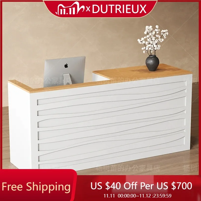 

Accent Beauty Reception Desk Logo Luxury Simple Modern Interior Reception Desk Designer Mostrador De Tienda Unique Furniture