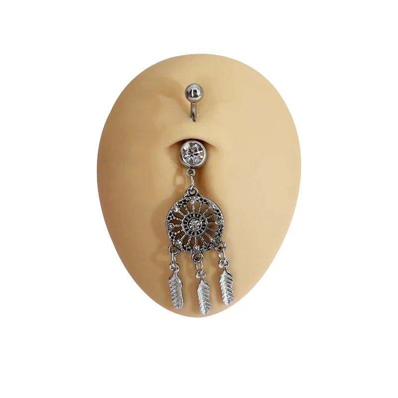 HOT Selling Austria Crystal Surgical Steel  Dream Catcher Belly Button Rings Navel Piercing Pircing Ombligo Nombril