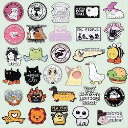 31 Types Cute Animal Enamel Pins Dog Cat Bee Frog Brooches Backpack Decor Lapel Badge Cartoon Accessories for Gift Wholesale
