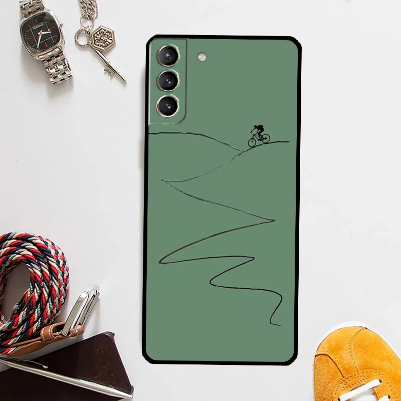 MTB Mountain Bike Cycling Bicycle Case For Samsung Galaxy S24 Ultra S23 S22 S21 S20 Plus Note 10 Note 20 S9 S10 S21 FE Cover