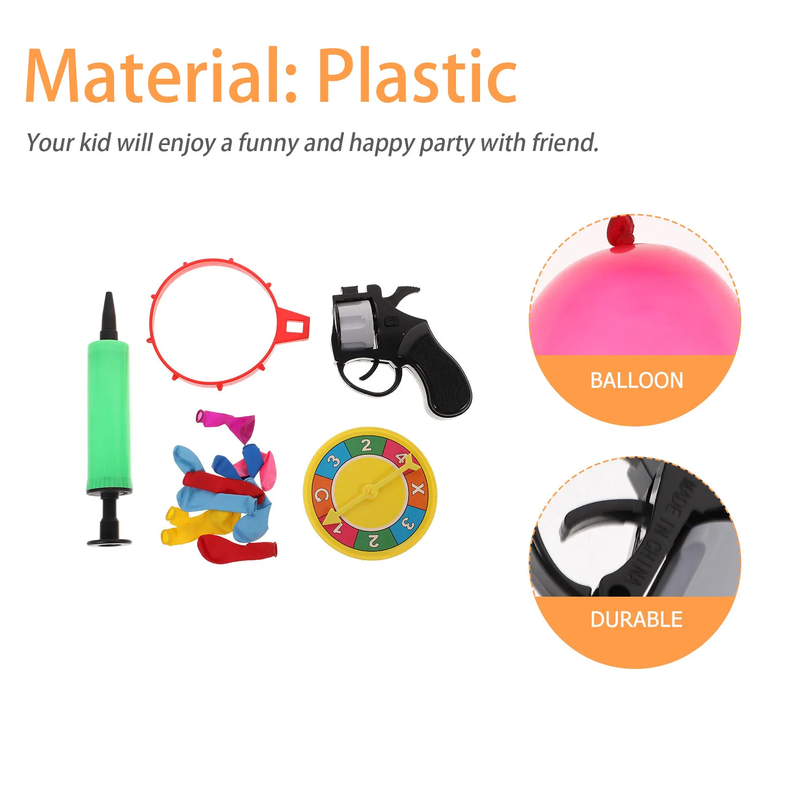 풍선 총 턴테이블 게임 어린이 장난감 회전 테이블 게임 플라스틱 경량 다채로운 디자인 파티 홈 KTV 재미