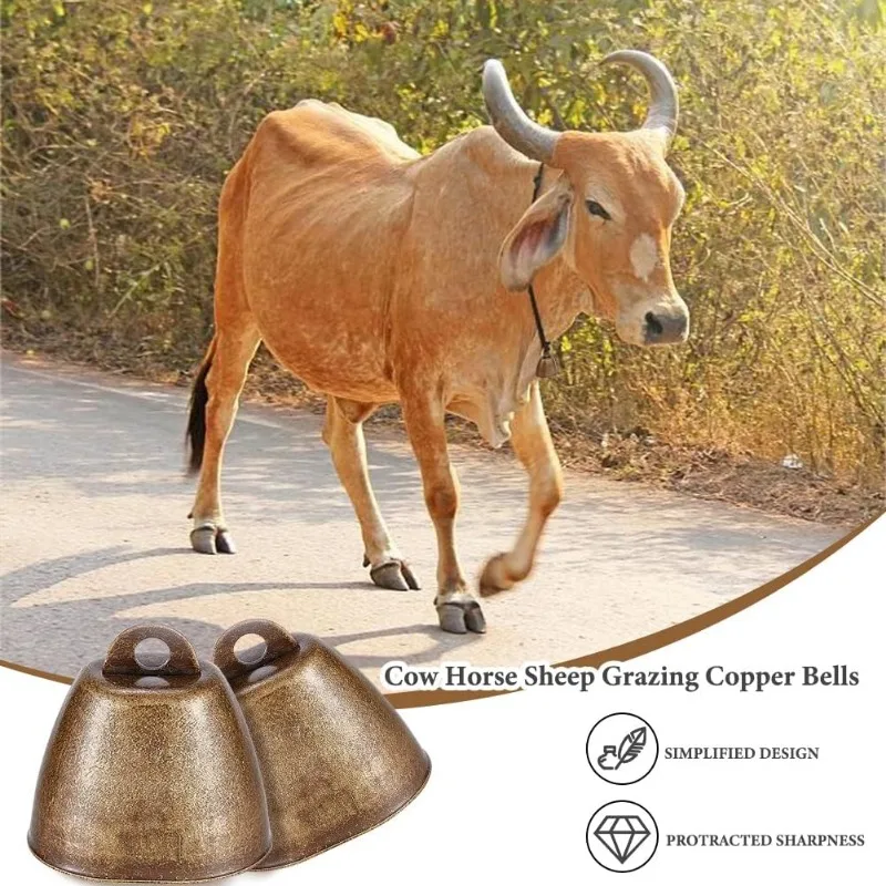 10 Pcs Farm Animal Bell Craft Bells Grazing Iron Bell Goat Bell Retro Christmas Iron Bell Pendant Metal Pet Bell Noisemaker Call