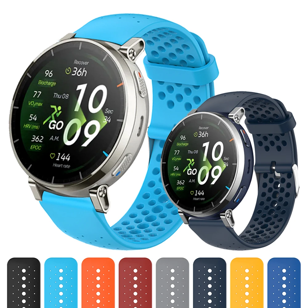 20 22mm Silikonbänder für Amazfit Active 3 Premium 45mm Armband für Amazfit Active 2/Max BALANCE 2 BIP 5 6 GTS/GTR 4 3 2 Armband