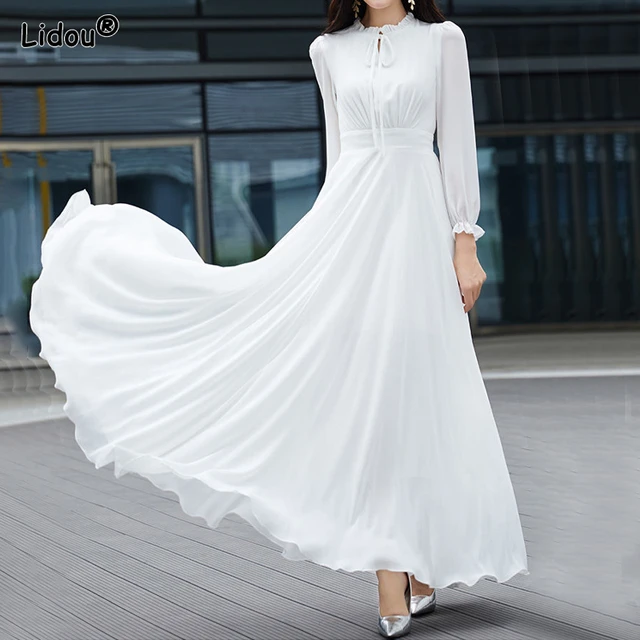 Casual dress white color best sale