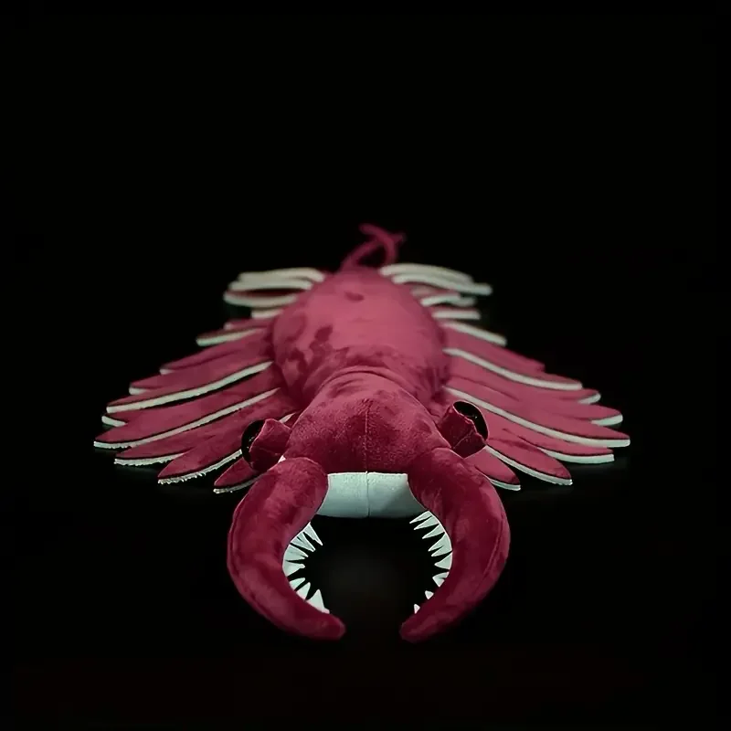 54.99cm Realistic Anomalocaris Stuffed Animal Plush Vibrant Red Lifelike Shrimp with Intricate Details Christmas Birthday Gifts