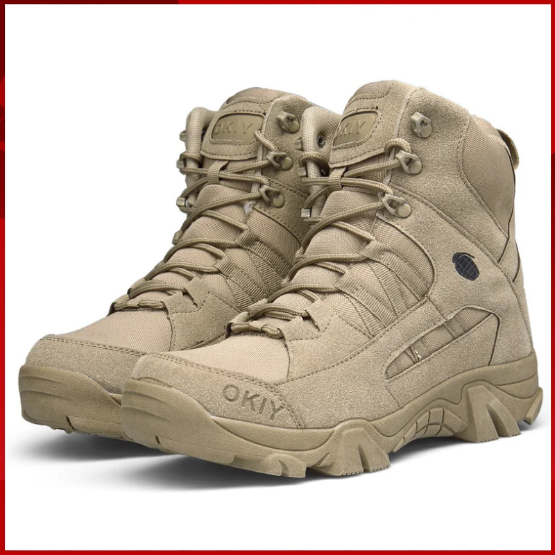 

2024 Men Tactical Boots Army Boots Ankle Boot Tactical Army Boot Male Shoes Big Size 39-46 Work Safety Shoes Motocycle Boots