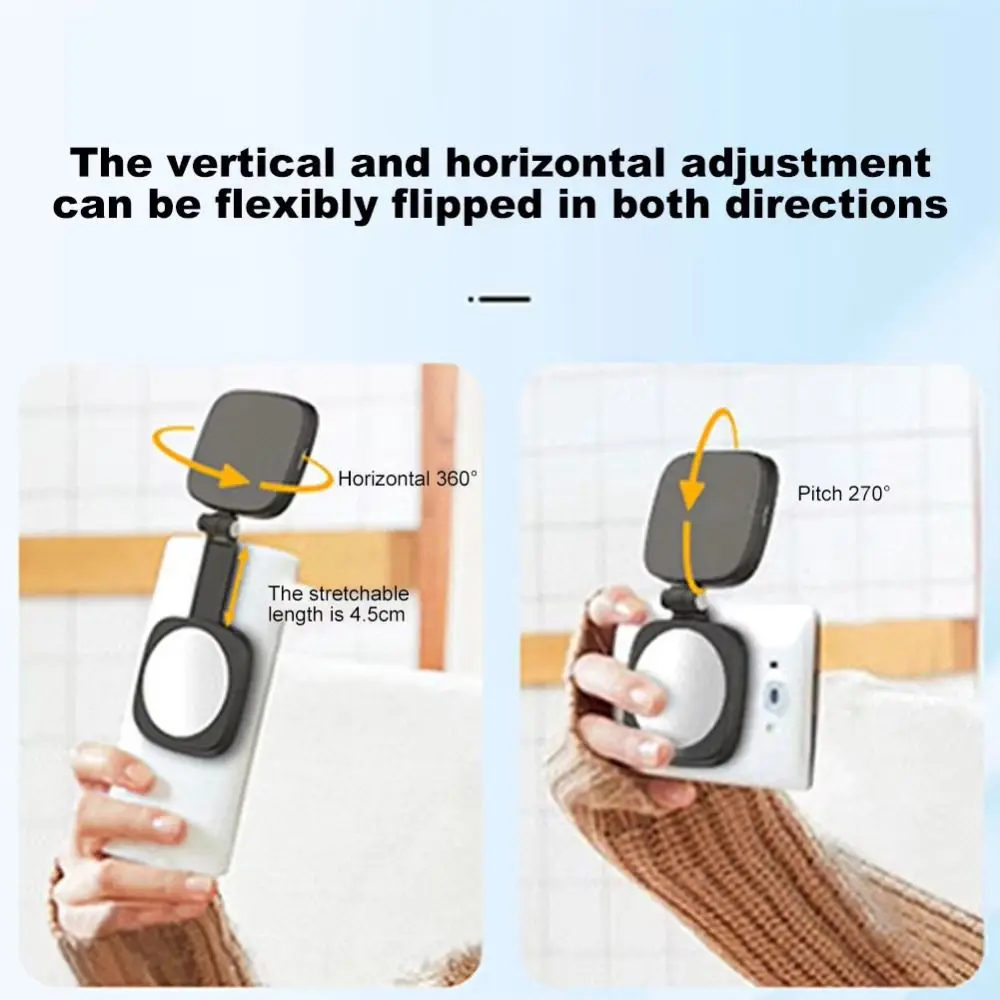 360° Rotation Magnetic Phone Selfie Light 3 Color with Makeup Mirror Mobile Phone Fill Light Portable Detachable