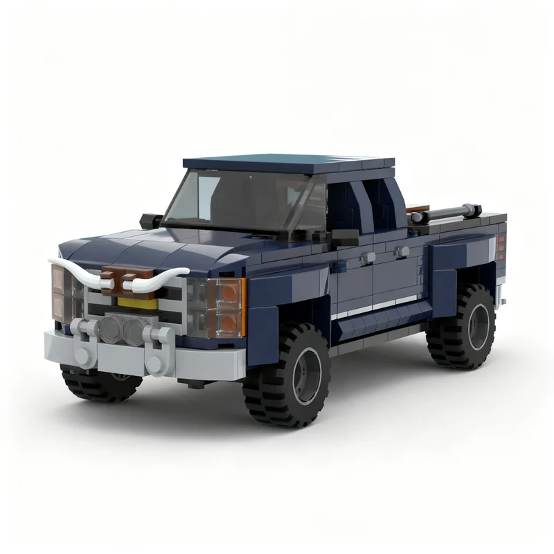 962pcs MOC Chevroleteed Silverado Dual Pack Model Building Blocks Construction Toy Christmas Gift Creative Education Brick Idea