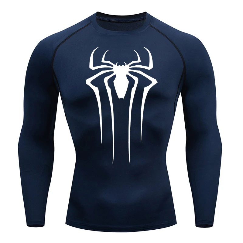 2024 New GYM Compression Shirts Men Running Fitness Tight Sportswear Long Sleeves Quick Drying Top Breathable Sport T-Shirt