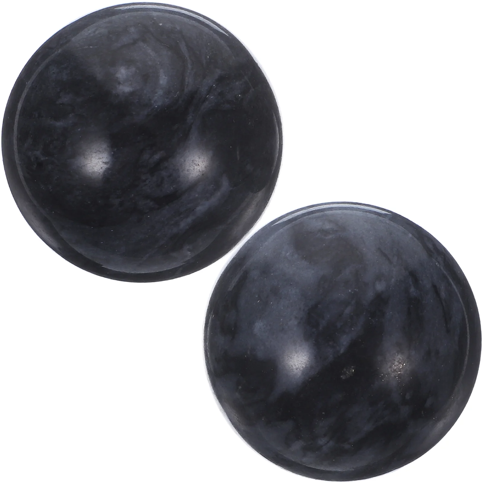 Elderly Health Care Ball Jade Hand Ball Health Exercise Ball Stress Relief for Old Man (Black)