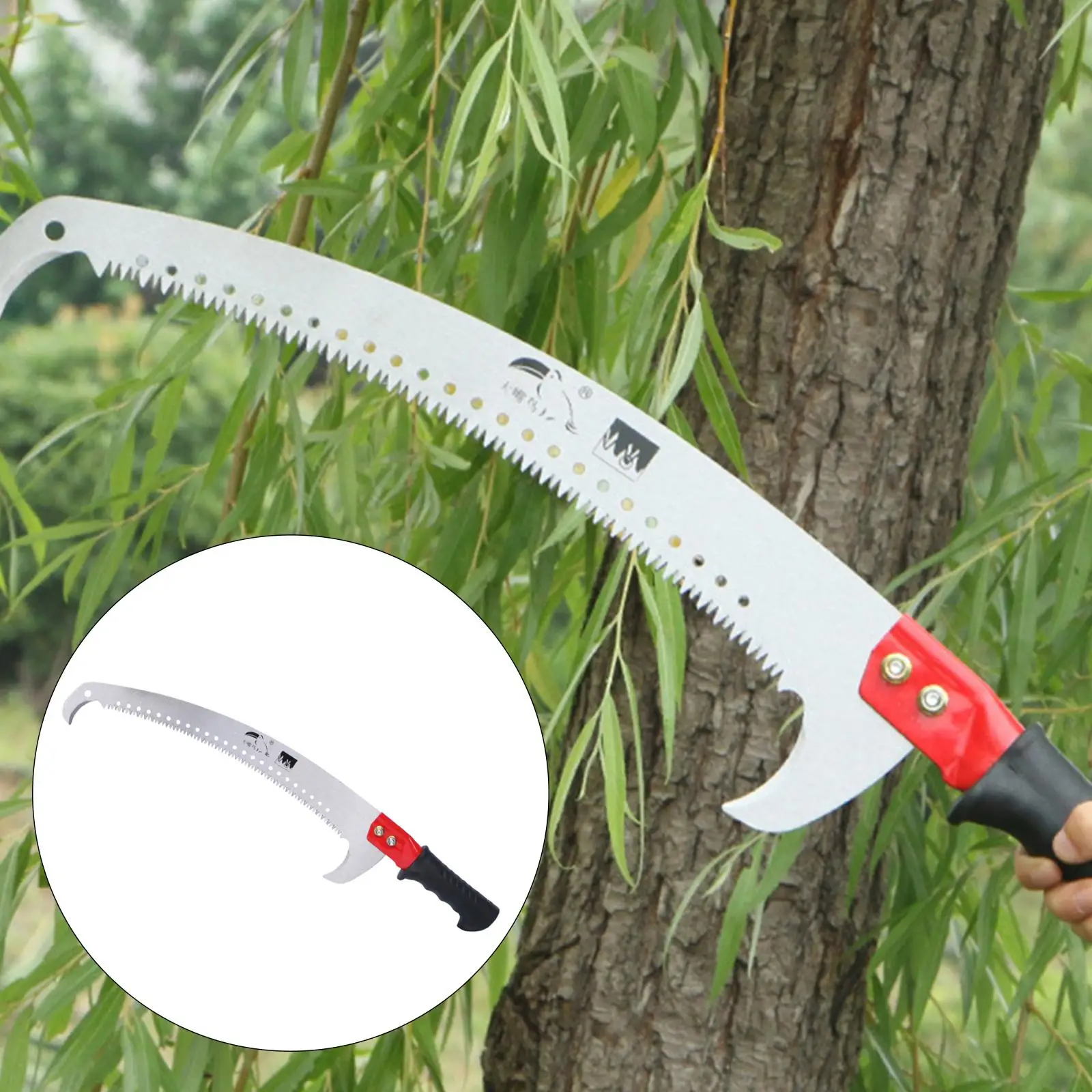 Garden Pruning Saw Three-Sided Grinding Hacksaw for Yard Woodworking Outdoor