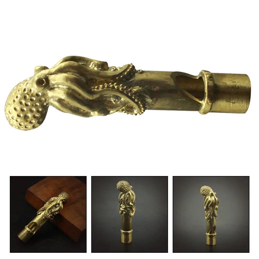 Gold Metal Whistle for Hiking, Outdoor Safety & Emergency Use – Octopus-Shaped Copper Sports Whistle