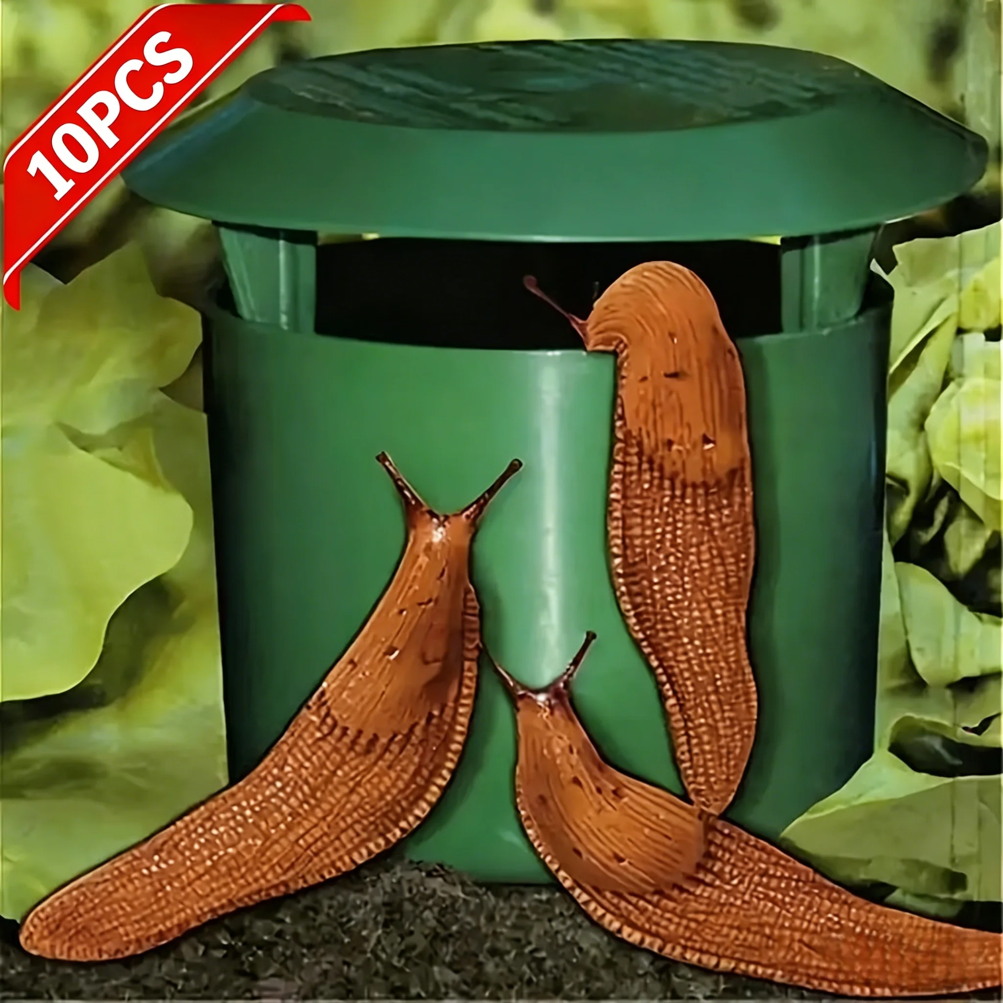 Trampas para Caracoles y Babosas de Plástico, Reutilizables, para Jardín y Granja