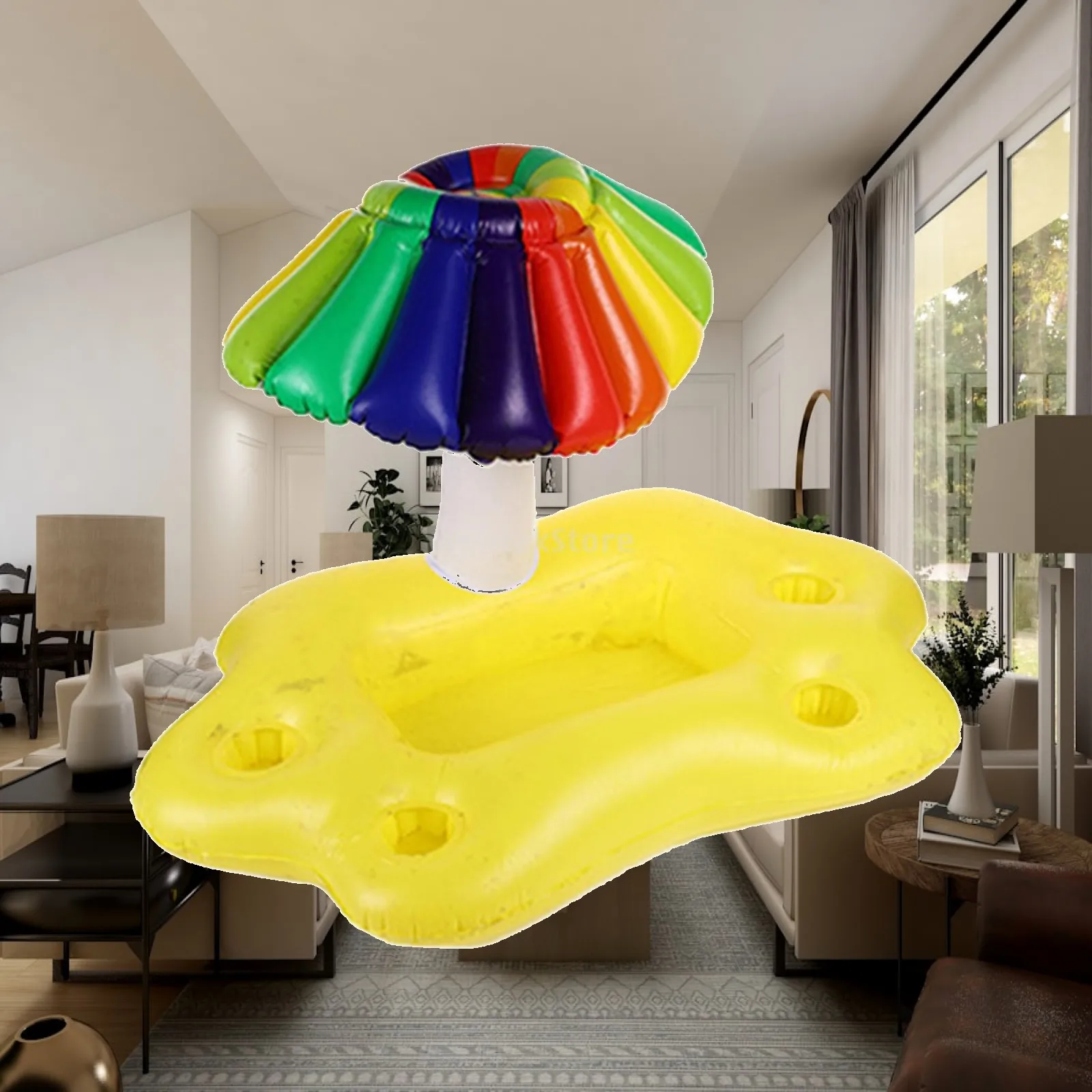 Inflatable Pool Float Beer Drink Holder Party Fun Cup Bottle