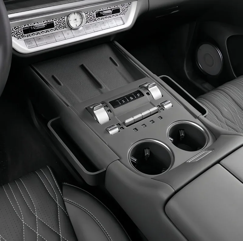 Car Center Console Storage Box Fit for GWM Tank 500 Hi4-T Hi4-Z 2026 Auto Center Console Half Package Silicone Pad Upgrade Parts