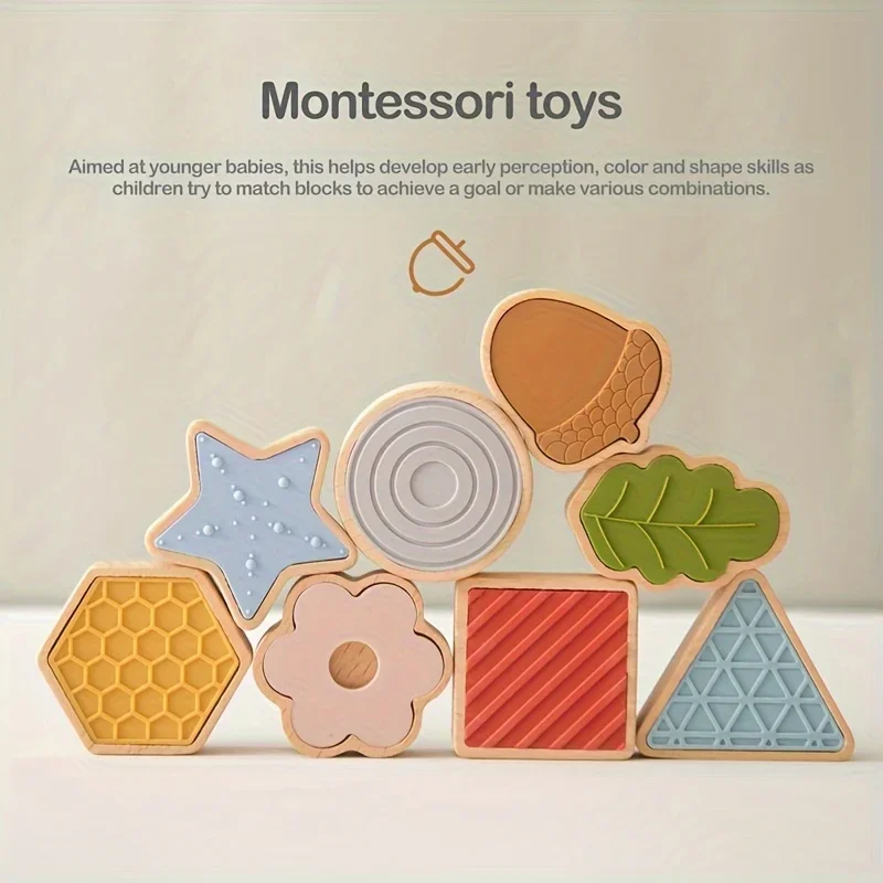 Ensemble de jouets de tri de formes en bois Montessori, éducation mentaires orielle de document, correspondance de forme, empilage, jouets d'apprentissage précoce