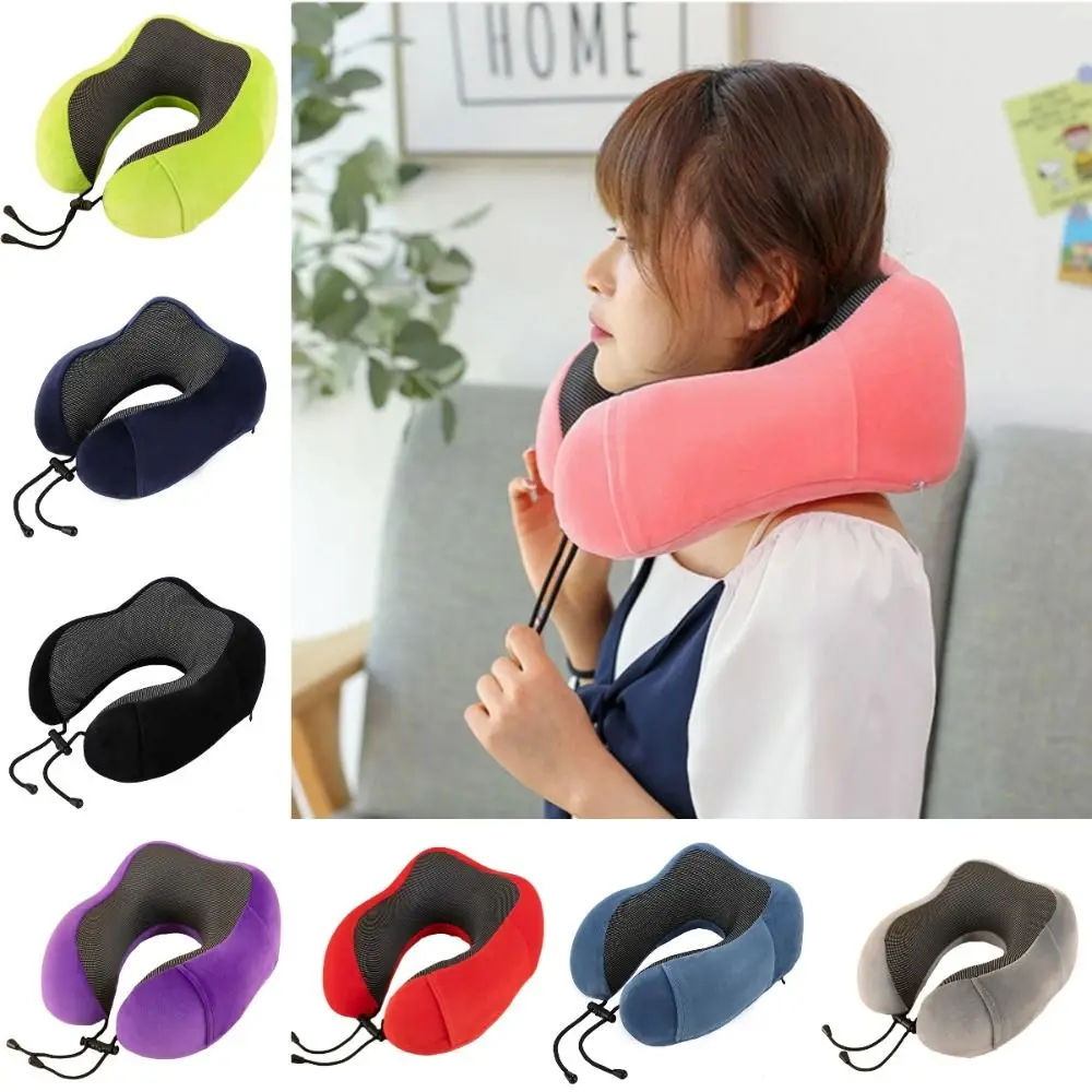 30*25*15cm U Shaped Pillows Neck Protect Cushion Without Carry Bag Plush Cushion EaCervical Healthcare Neck Support Nap Pillow