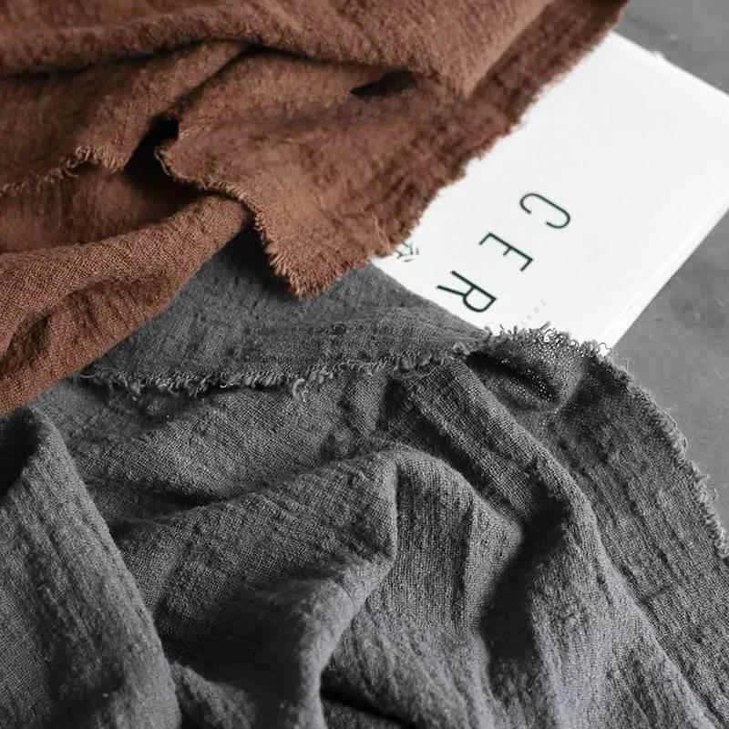 Washed Linen Texture Tablecloth Japanese Folded Tea Towel Photography Props Dining Napkin Tablecloth Home Textile Table Art