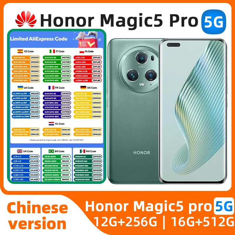 Honor-magic 5 proスマートフォン,6.81インチoledスクリーン,120hz, snapdragon 8, gen 2, magicos 7.1,5450mahバッテリー,IP68,NFC