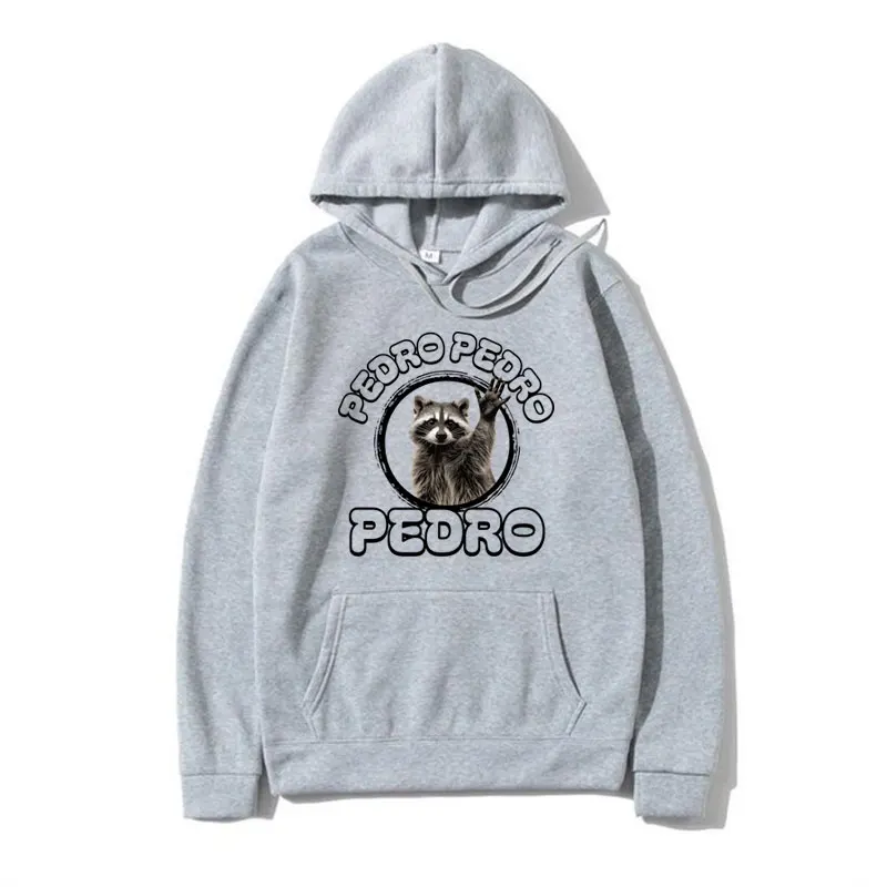 Ontmoet Pedro De Dansende Wasbeer Hoodie Mannelijke Grappige Meme Vintage Sweatshirt Mode Oversized Harajuku Hoodies Pullover Mannen Vrouwen