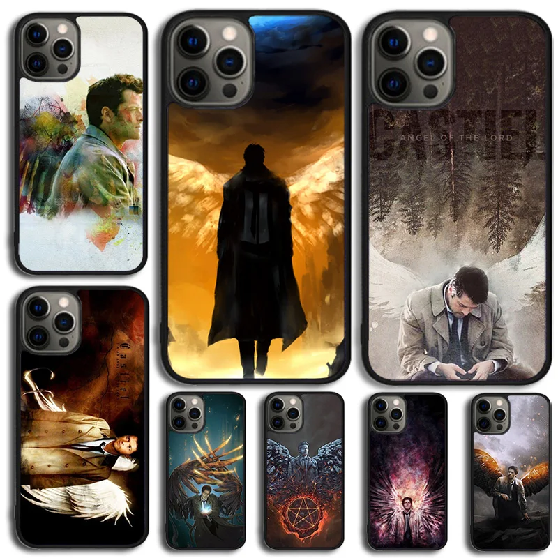 Custodia Per Telefono Supernatural Angel Castiel Per Iphone 17 Air 16 15 14 13 12 11 Pro Max Plus Max Cover Shell Coque-image