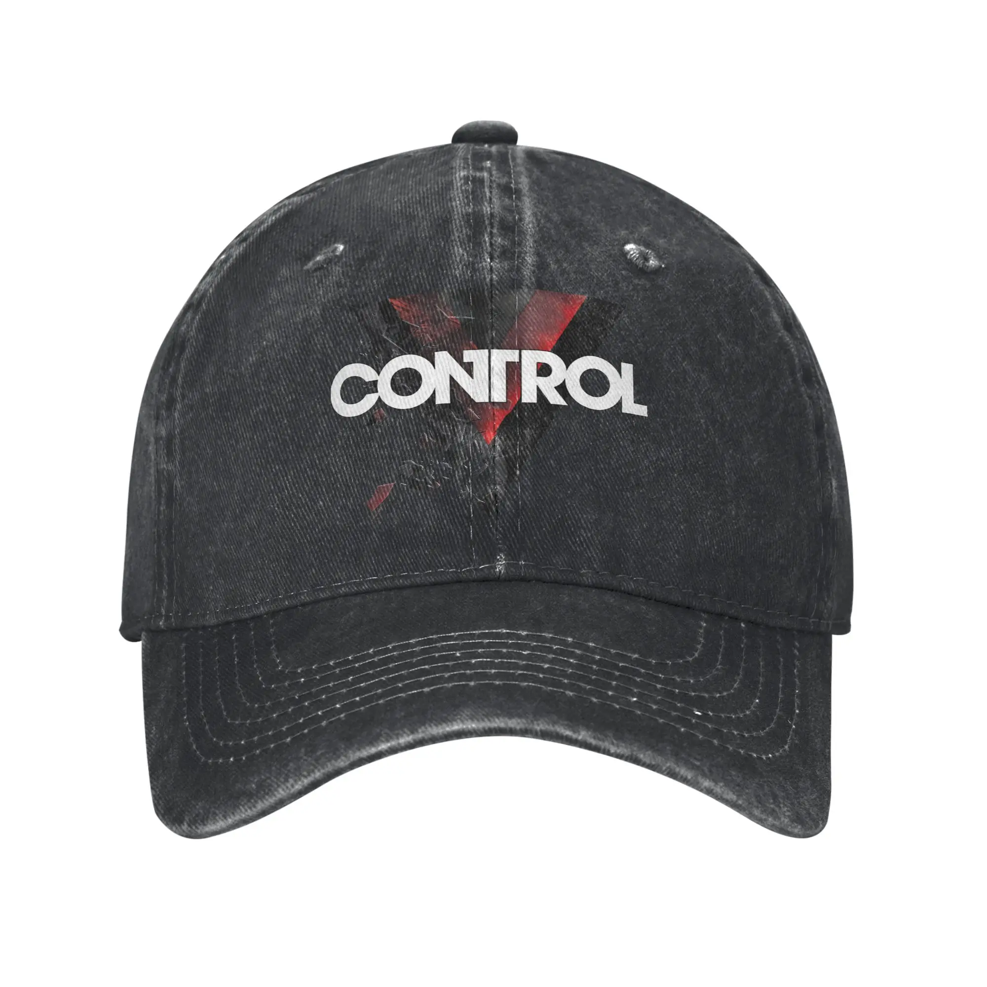 Unisex Jesse Control Print Hat Casual Distressed Denim  Baseball Cap Adjustable