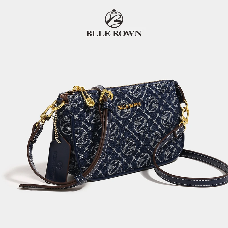 High Quality Klein Blue New Pearl Handheld Female Small Messenger Crossbody Bag Zipper Shoulder Bags for Women