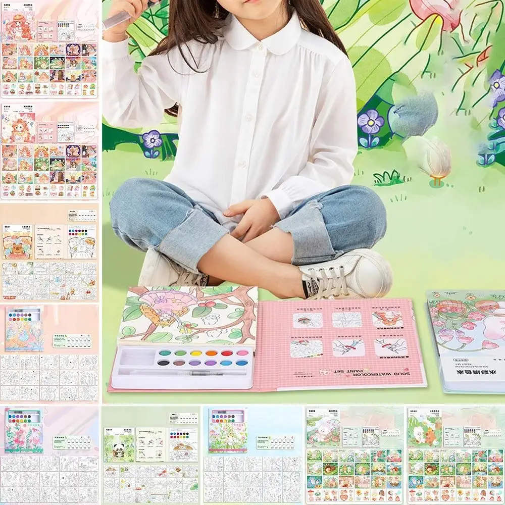 كتاب تلوين كرتوني متعدد الألوان لتعليم الطفولة المبكرة كتاب رسم جرافيتي مع كتاب رسومات الشعار المبتكرة الصباغ الصلبة #2