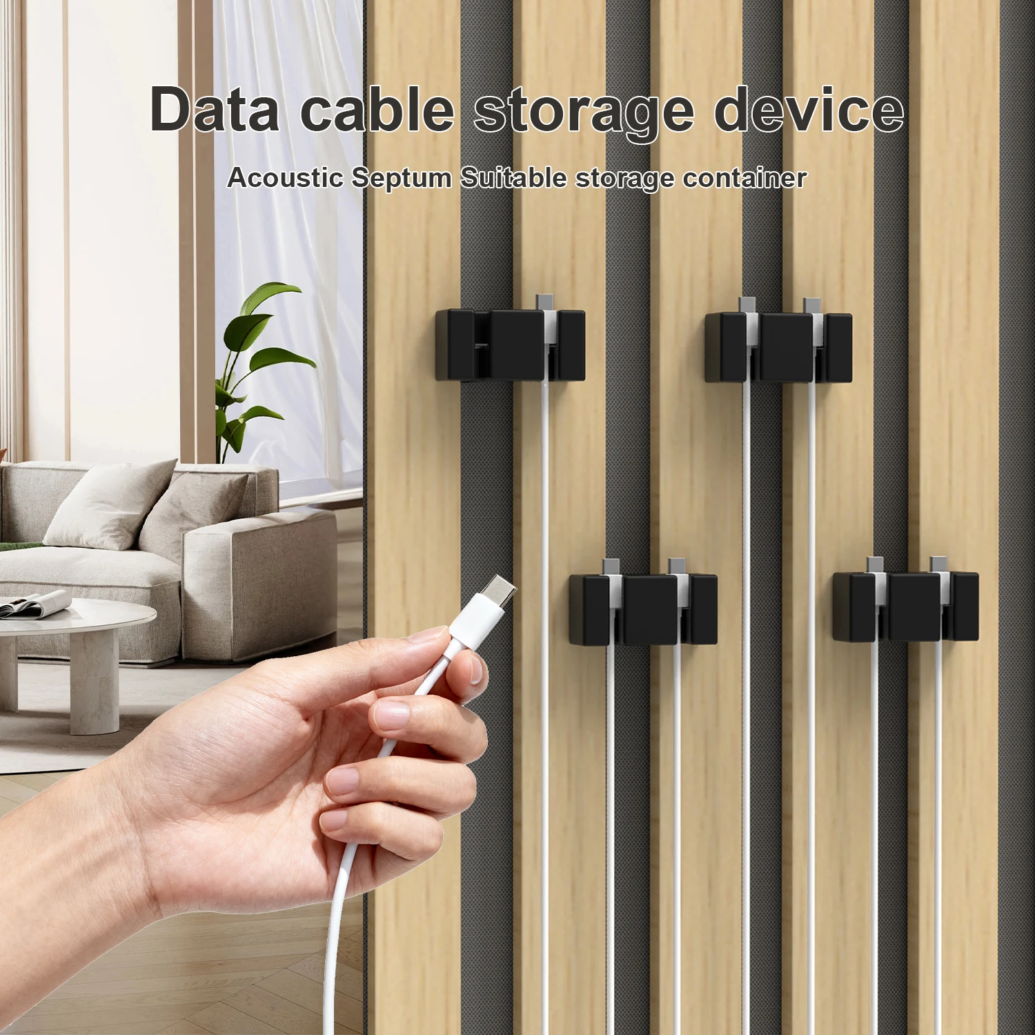 1PC Cable Organizer for Soundproof Panels Home Office Wire Management Holder