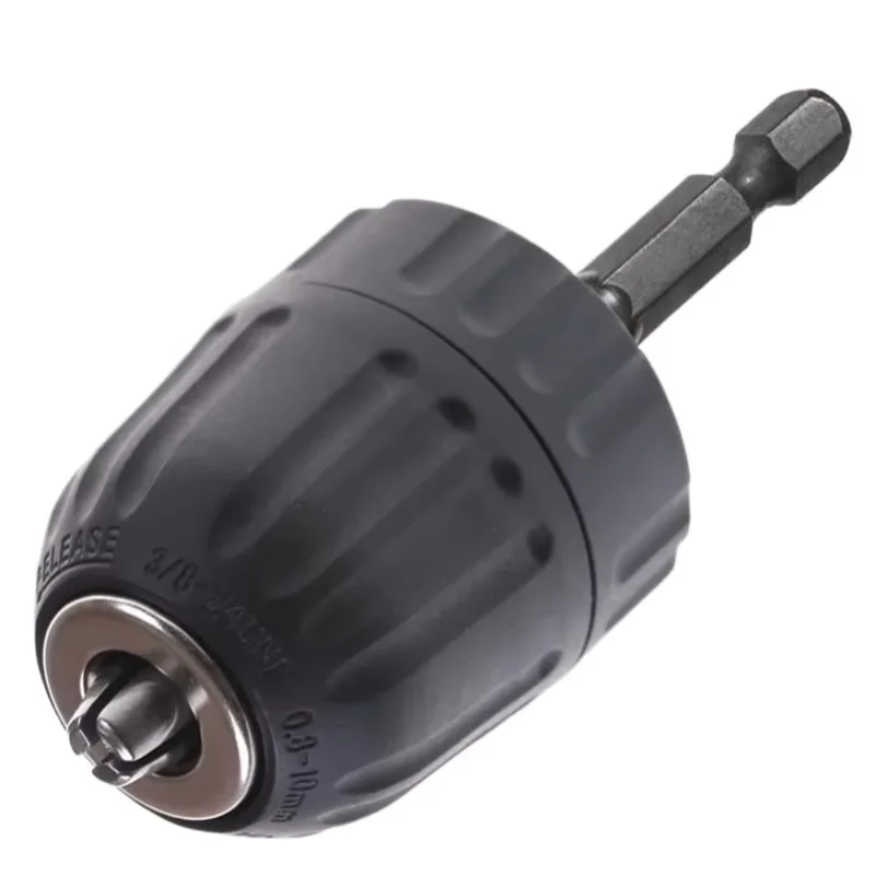 

Keyless Drill Chuck Converter, 3/8 "- 24UNF Thread, Quick Change Adapter, 1/4" Hex Shank