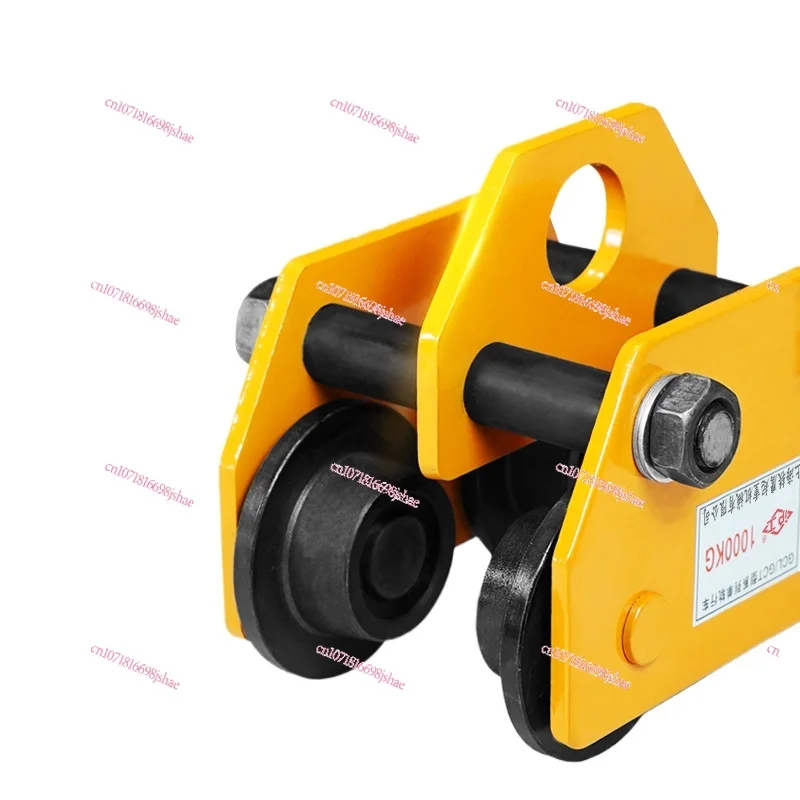 Double axle hand pull/push sports car 0.5/1/2 tons hand pull electric hoist monorail driving I-beam pulley