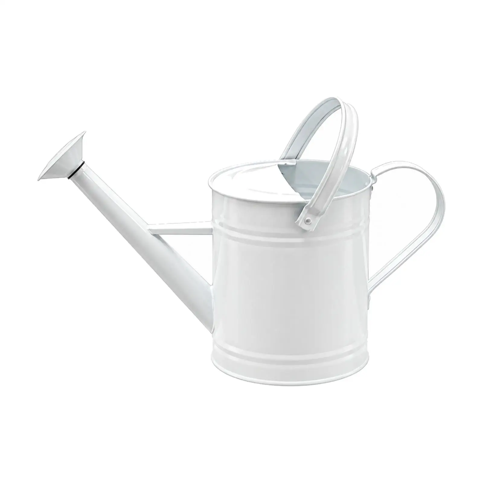 White Metal Watering Can with Sprinkler Head Easy to Clean 3.5 L Metal Watering Can Compact Storage for Gardeners, Garden,