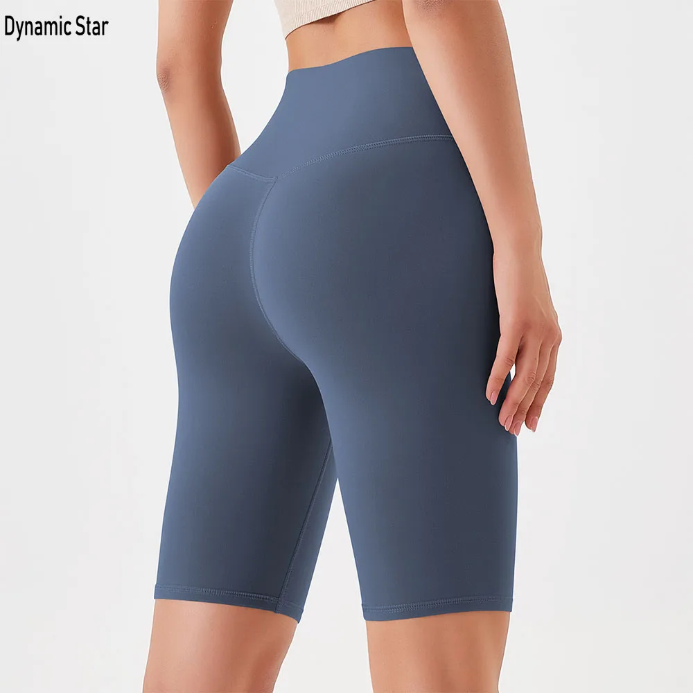 

Women Yoga Shorts Workout Running Cycling Sports Shorts Gym Fitness Five Point Leggings High Waist Seamless Scrunch Butt Shorts