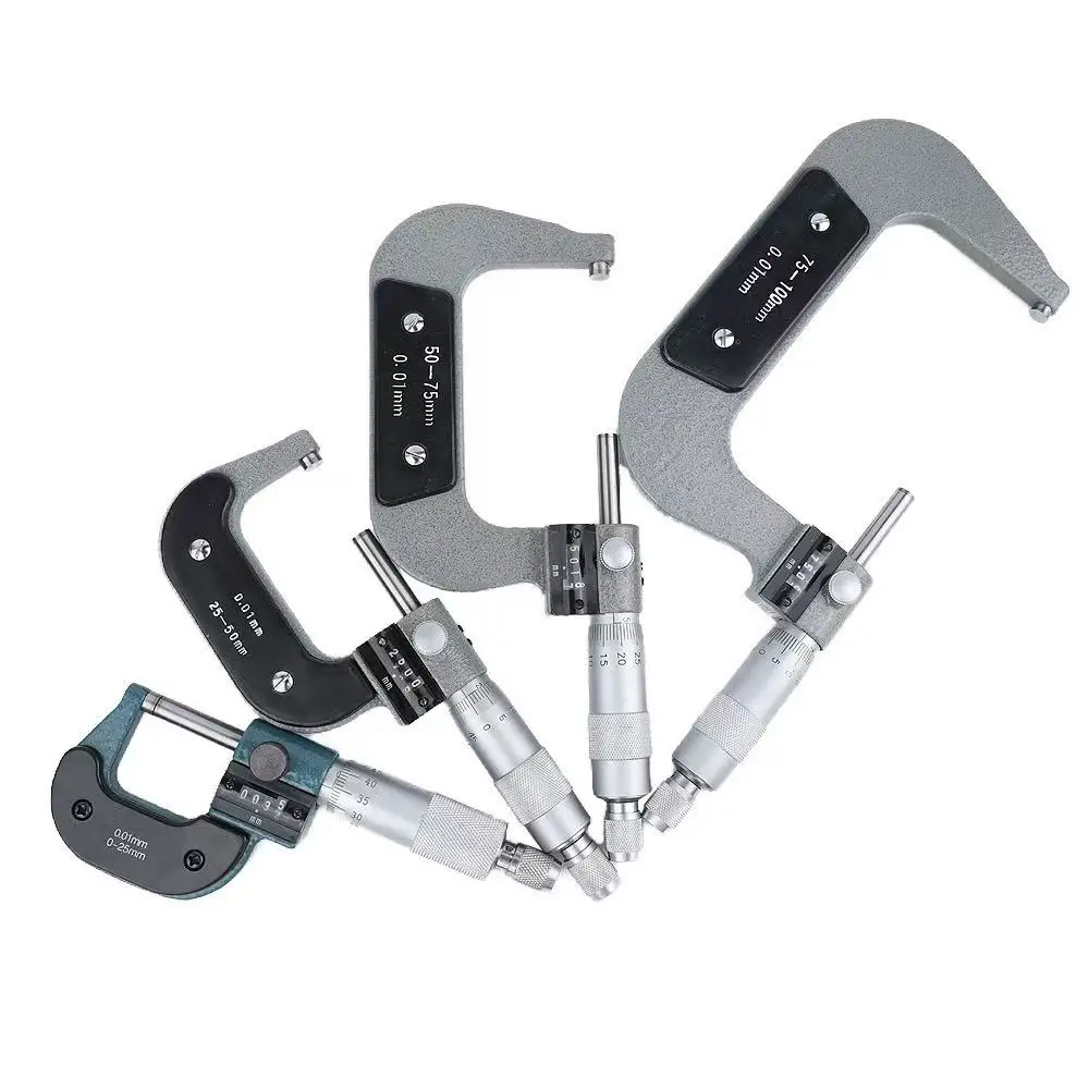 0-25mm/ 25-50mm/ 50-75mm/ 75-100mm Outside Spiral with Counter Read Micrometer Accuracy 0.01mm Gauge Vernier Caliper Gauge