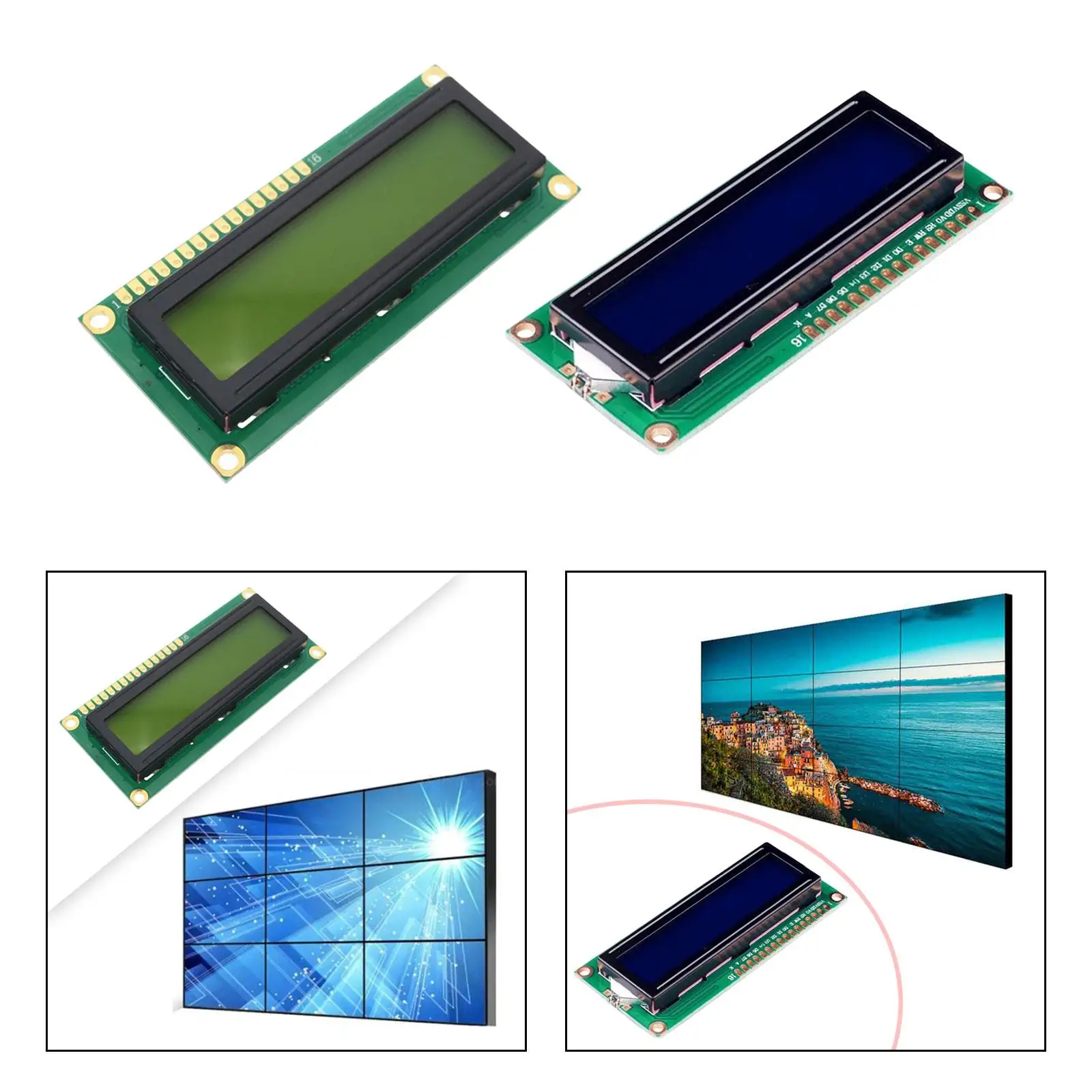 Module d'écran d'affichage LCD 1602, accessoire de caractères 16x2 polyvalent