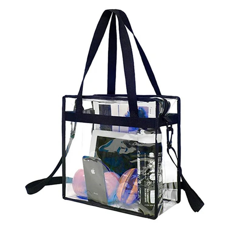 

1 Pack Stadium Approved Clear Tote Bags with Handles for Beach Concert 12x6x12"