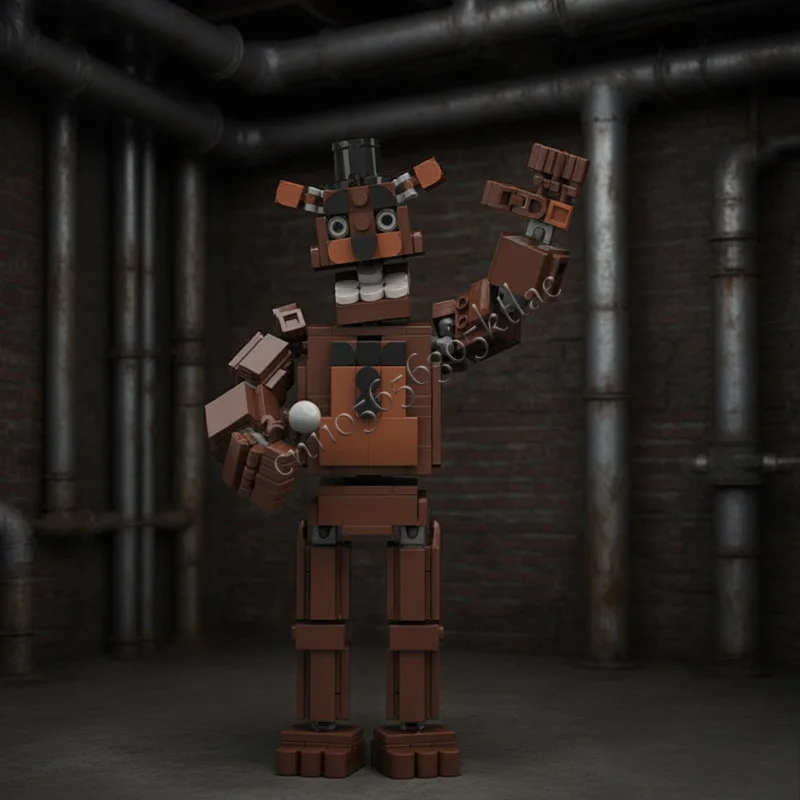 398 pièces de la série de personnages de jeu populaires, ours festif Bot MOC, blocs de construction modulaires personnalisables, briques simples, jouet d'assemblage DIY, cadeau