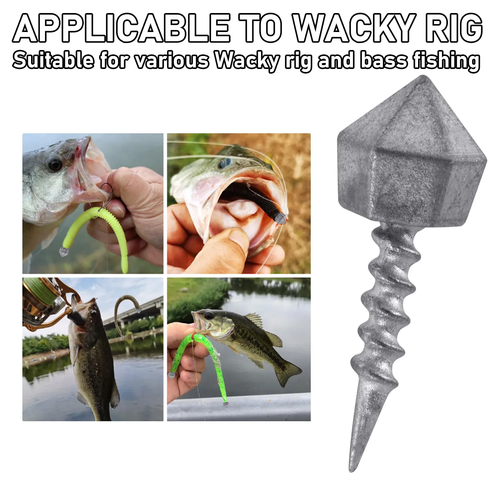 10pcs Fishing Insert Weight Sinker 1g 1.75g 3g for Soft Lure Worm Bait Down Shot Rig Neko Wacky Rig Nail Weight Sinker view 3