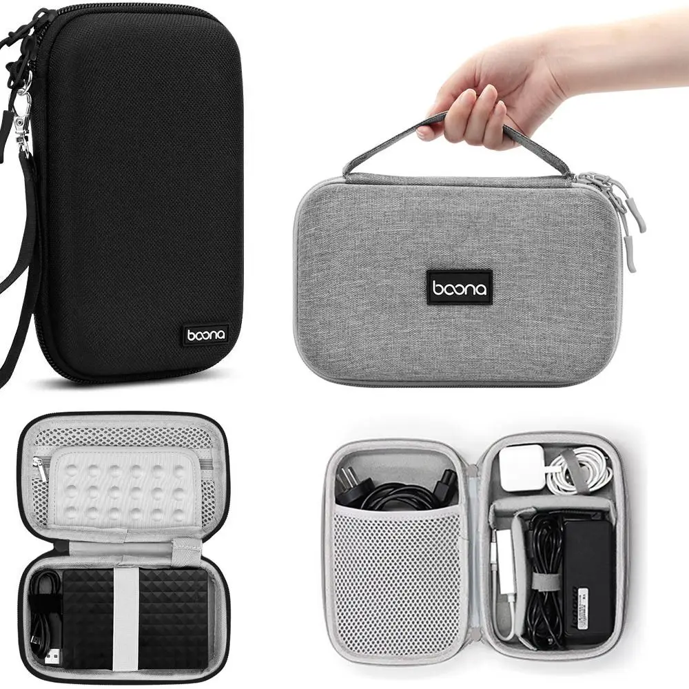

Portable EVA Travel Storage Bag Shockproof Hard Earphone Wire Pouch Anti-scratch Waterproof USB Cable Bags