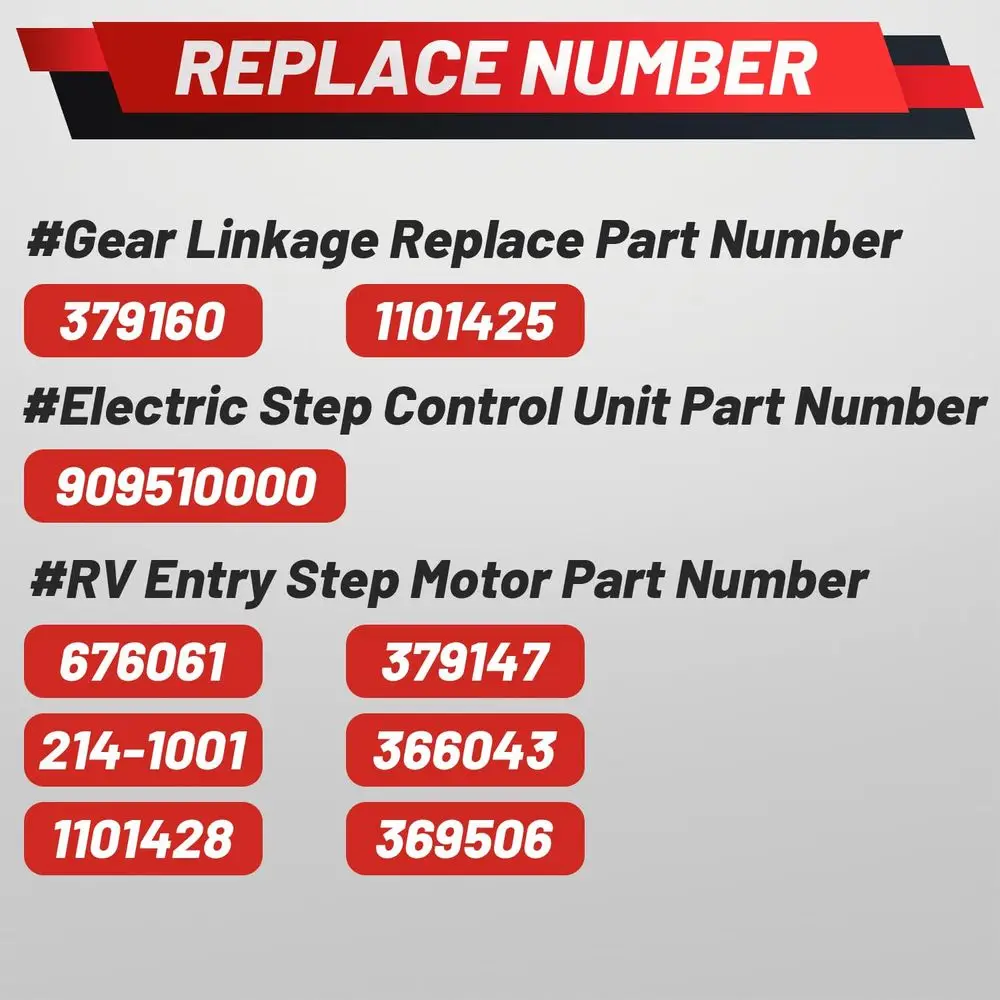 مجموعة تحويل محرك الخطوة RV متوافقة مع ربط منحني Kwikee 22 23 28A 30 32 33 34 35 36 38 40 خطوات السلسلة 379147 37916 #5