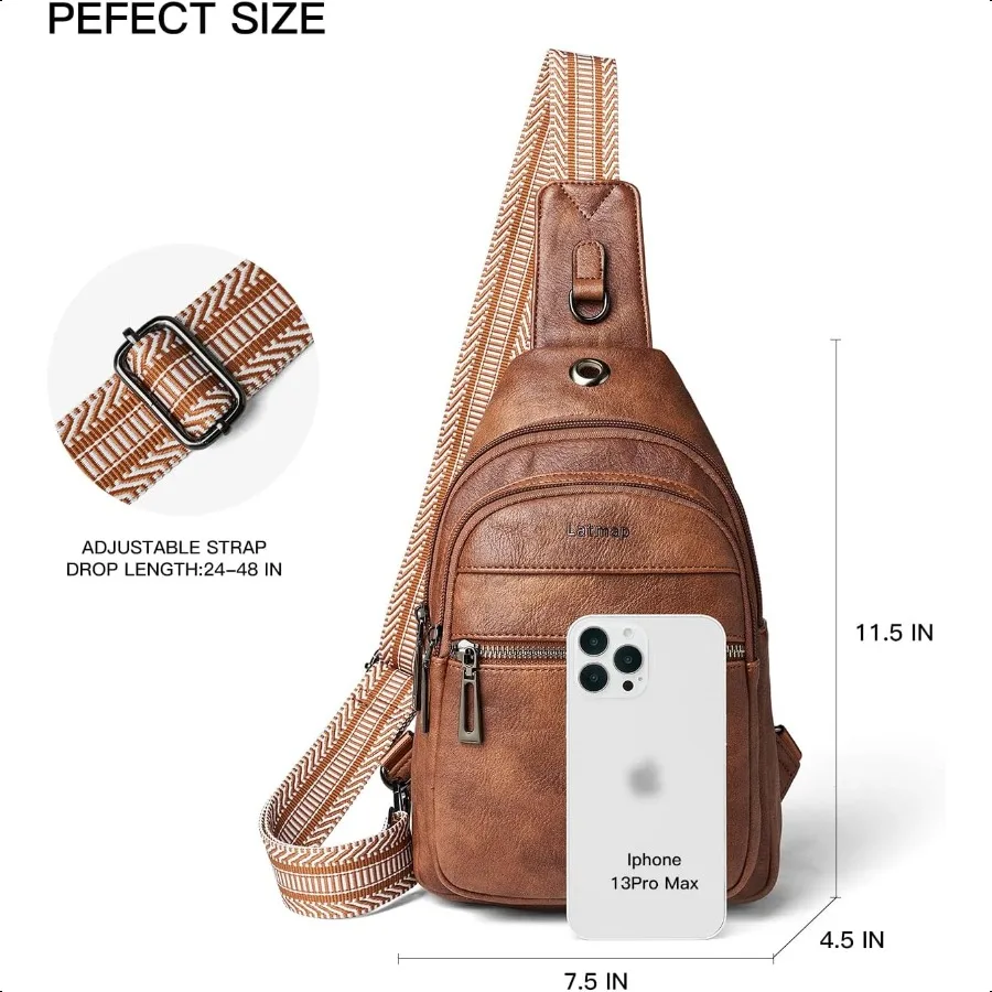 7Lสลิงกระเป๋าสําหรับผู้หญิงผู้ชายCrossbodyไหล่Tote Bletกระเป๋ากระเป๋าเป้สะพายหลังFanny Packกระเป๋าเดินทางหนังFaux