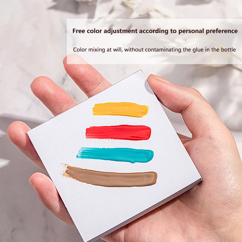 50Pcs Nail Gel Palette Painting Tool Waterproof Nail Polish Color Mixing Tray Disposable Tearable Color Tinting Paper Glue Book