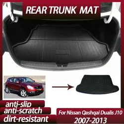 Car Rear Trunk Mat for Nissan Qashqai Dualis J10 2007-2013 Luggage Liner Tray Parts Waterproof Tray Floor Pad Auto Accessories