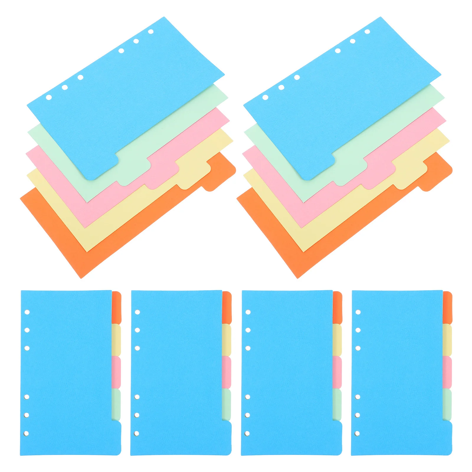 30 個のカラーインデックスディバイダー各種ルーズリーフ手帳交換用コアペーパープランナーノートブック学校文具