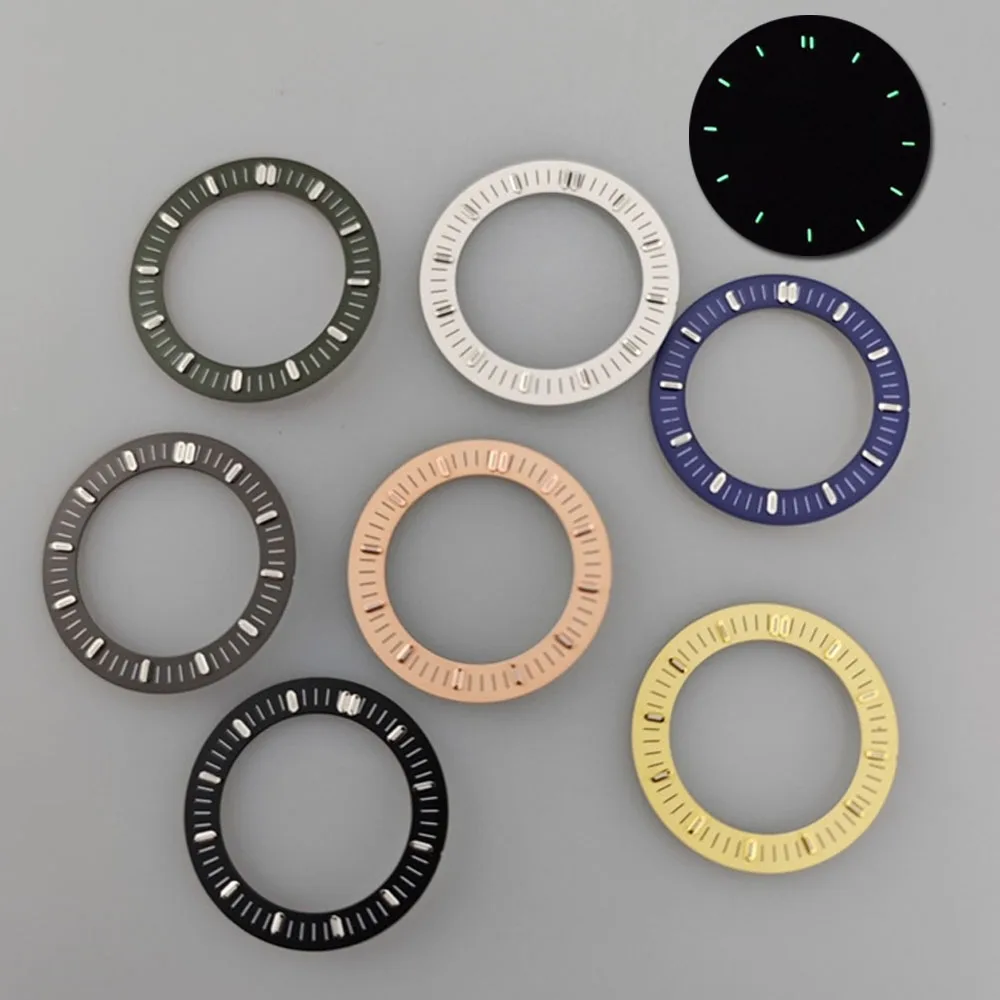 

NH35 Dial 31ｍｍ Green Luminous Watch Face for NH70 NH36 Movement White/Army Green/Rose/Blue/Gold/Black/Grey Hollow Watch Dial
