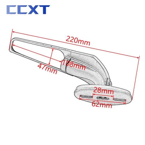 Imagen 2 del producto Espejo retrovisor giratorio ajustable para motocicleta, ala de viento modificada, para Ducati Aprilia Honda Suzuki Yamaha Kawasaki BWM KTM